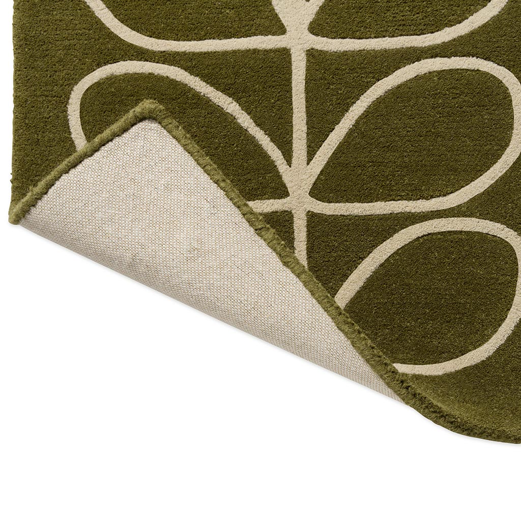 Linear Stem Olive Tapis | Taille: 250 × 350 cm