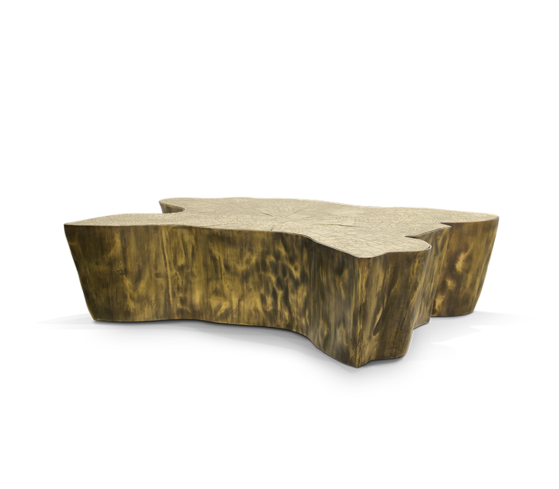 Table Basse Eden Patinée | Dimensions: L 138 x P 95 x H 36 cm