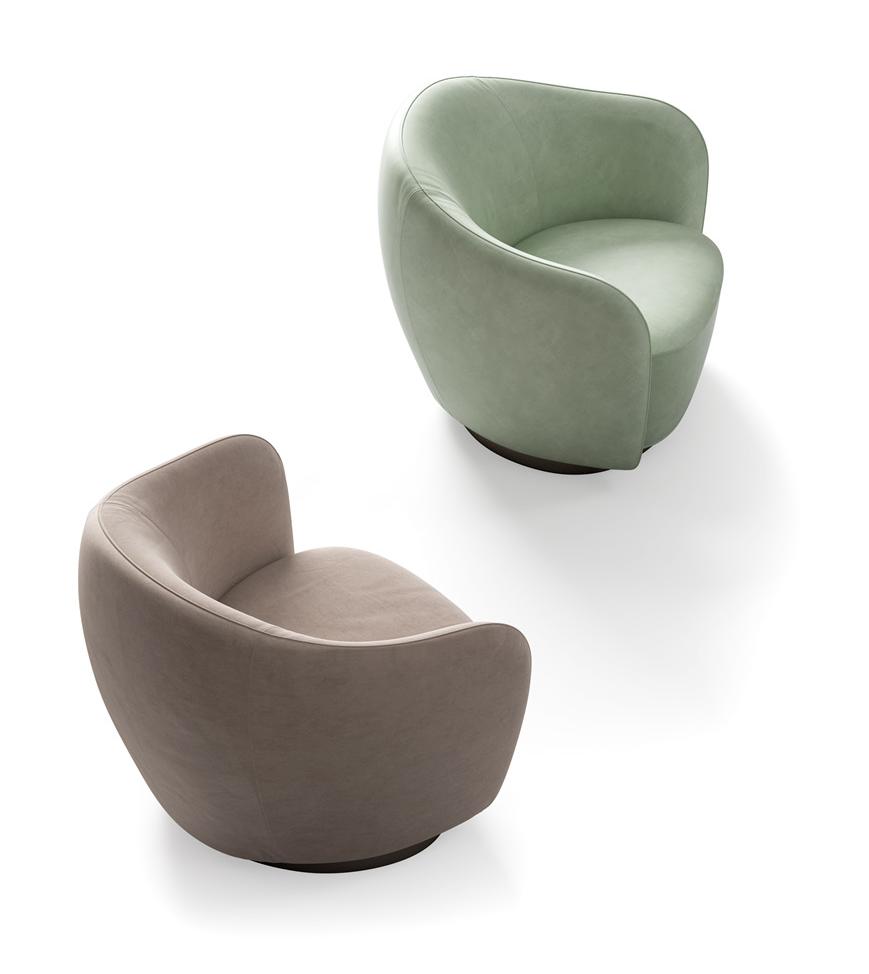 Fauteuil Courbé Isabel | Revêtement: Leather type C