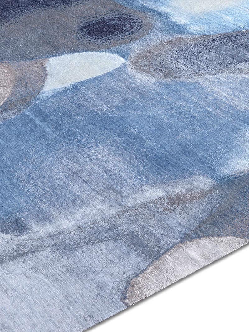 Tapis No. 02 Bleu/Gris | Taille: 250 x 300 cm