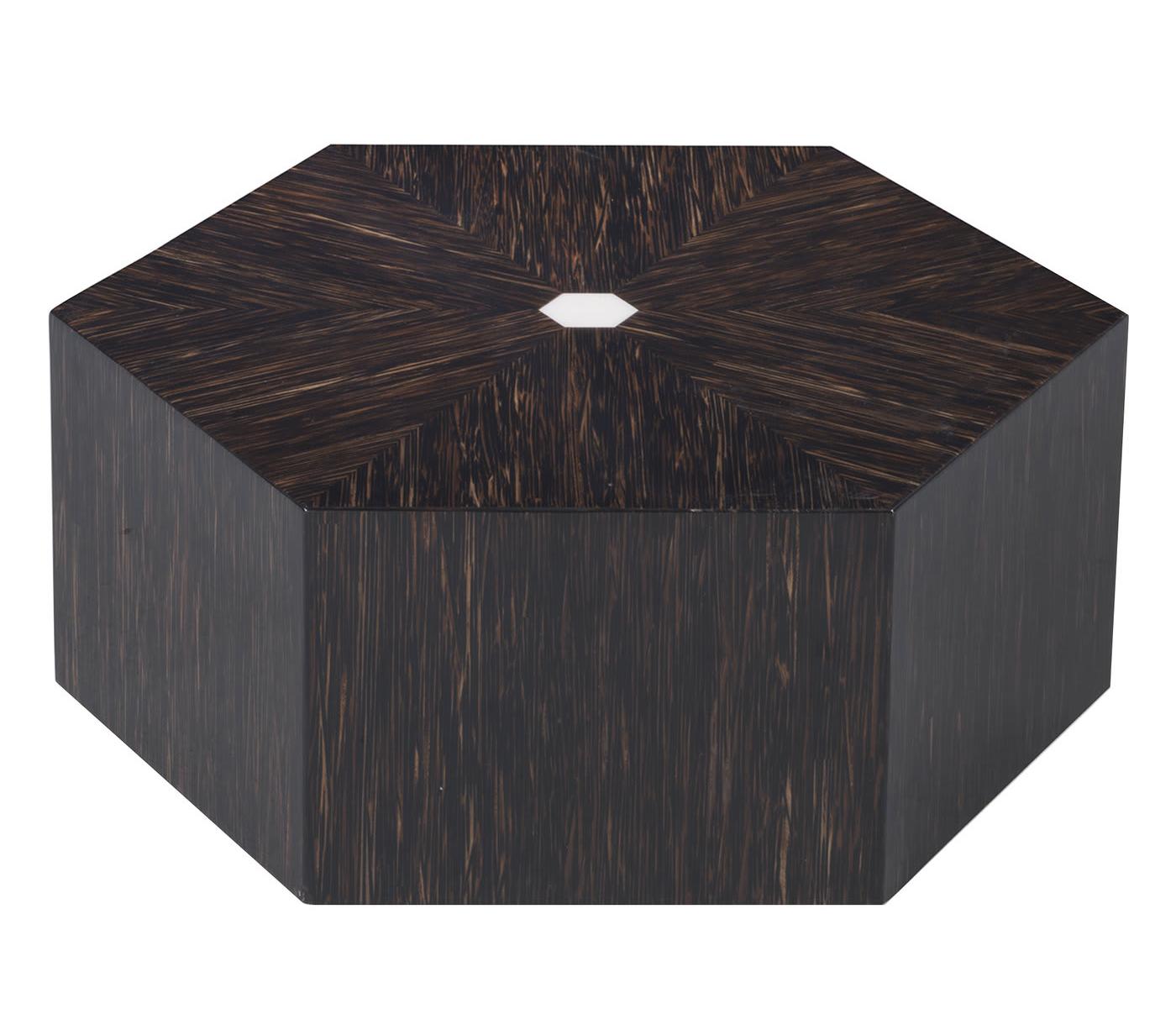 Table basse hexagonale noire