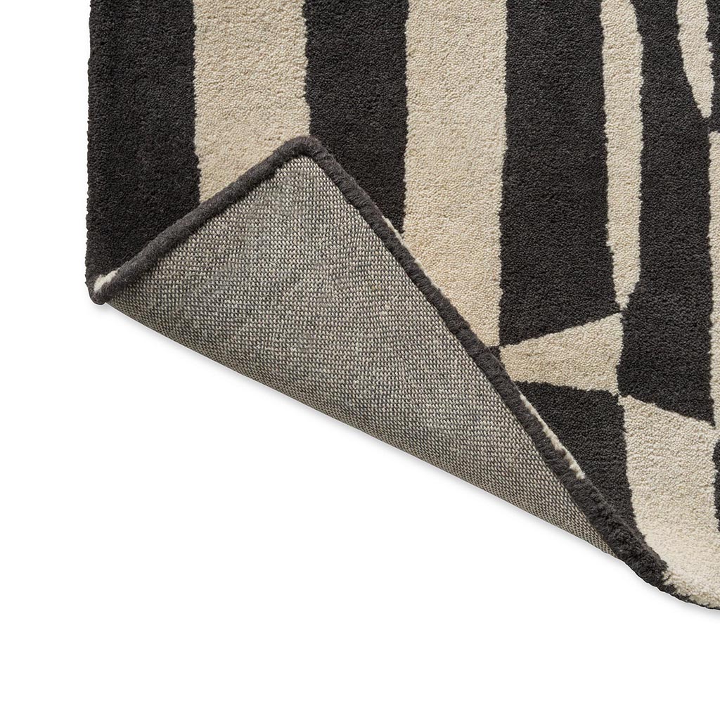 Tapis Bloc Rayé Charbon