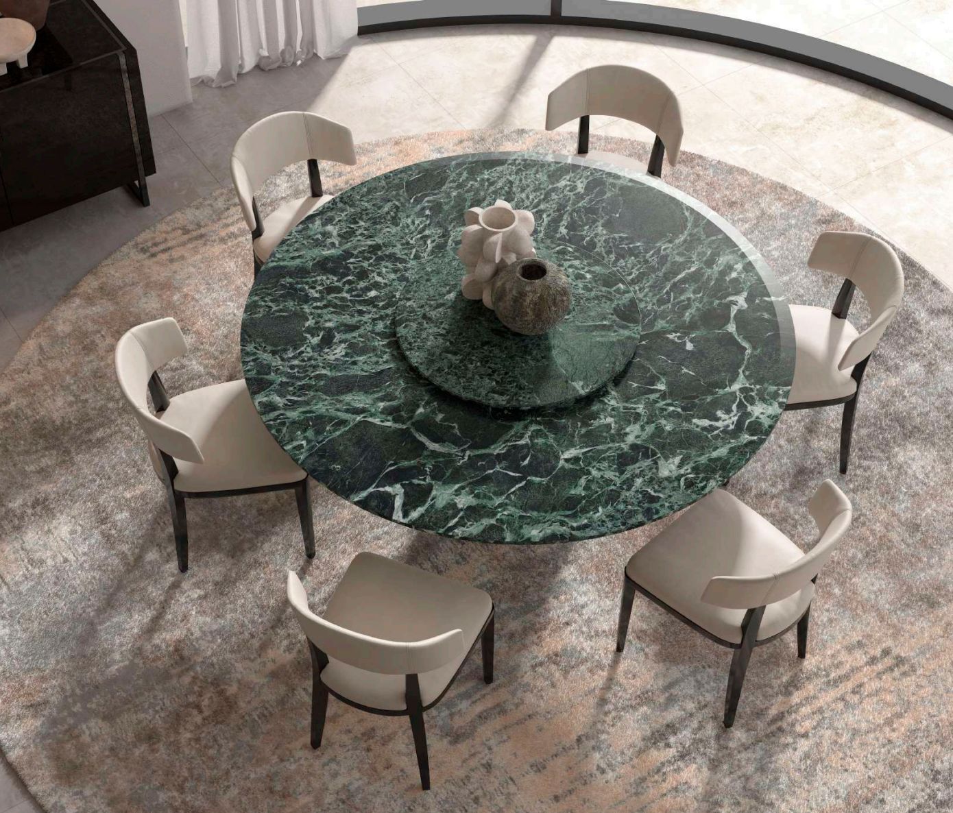 Table Ronde en Marbre 180 cm
