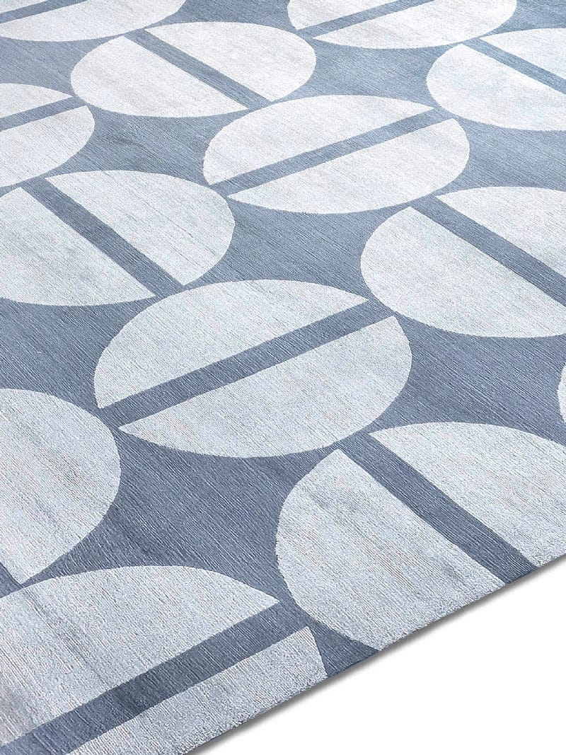 Tapis noué main Argent