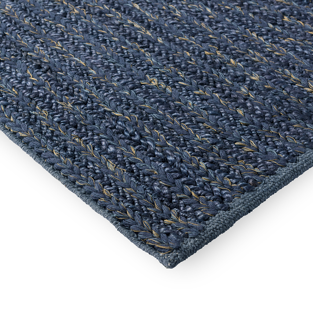 Tapis Artisan Tresse Denim | Taille: 140 x 200 cm