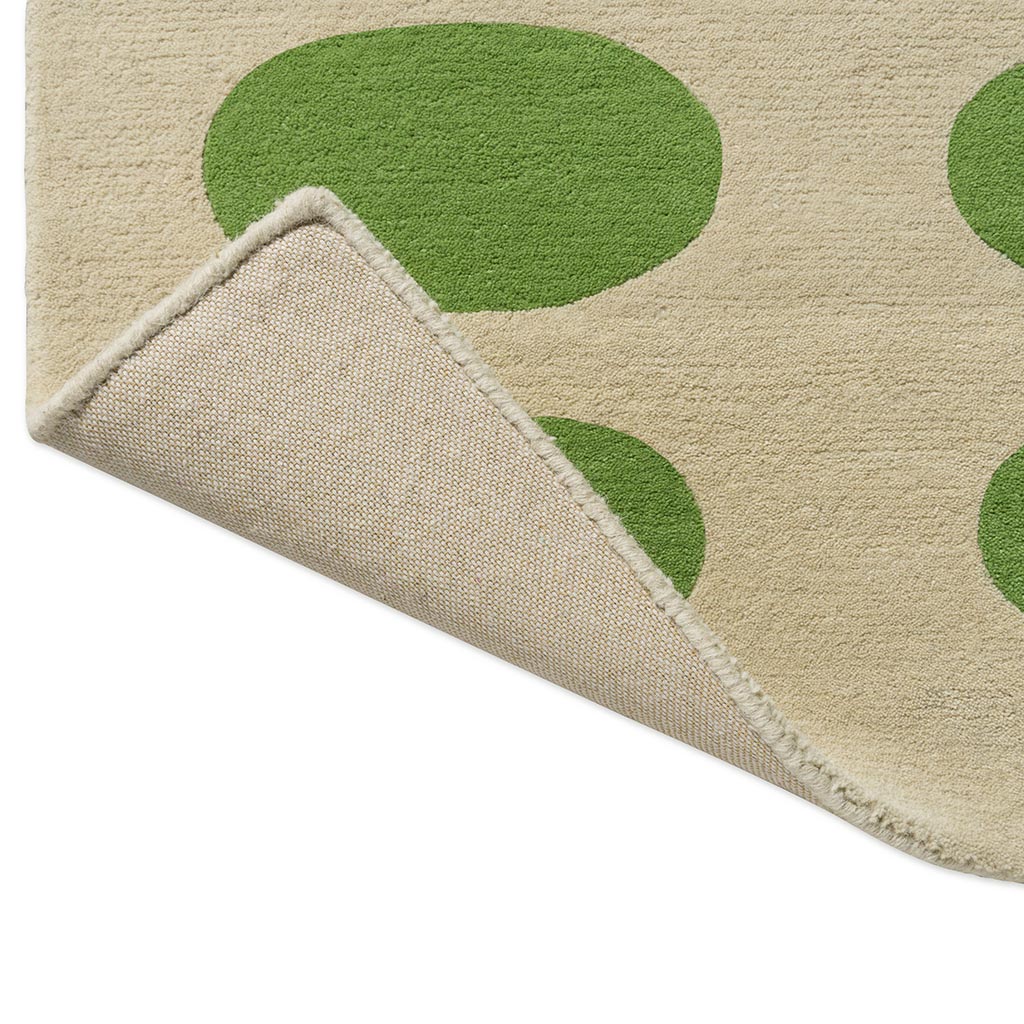 Optical Oval Green / Cream Tapis | Taille: 250 × 350 cm