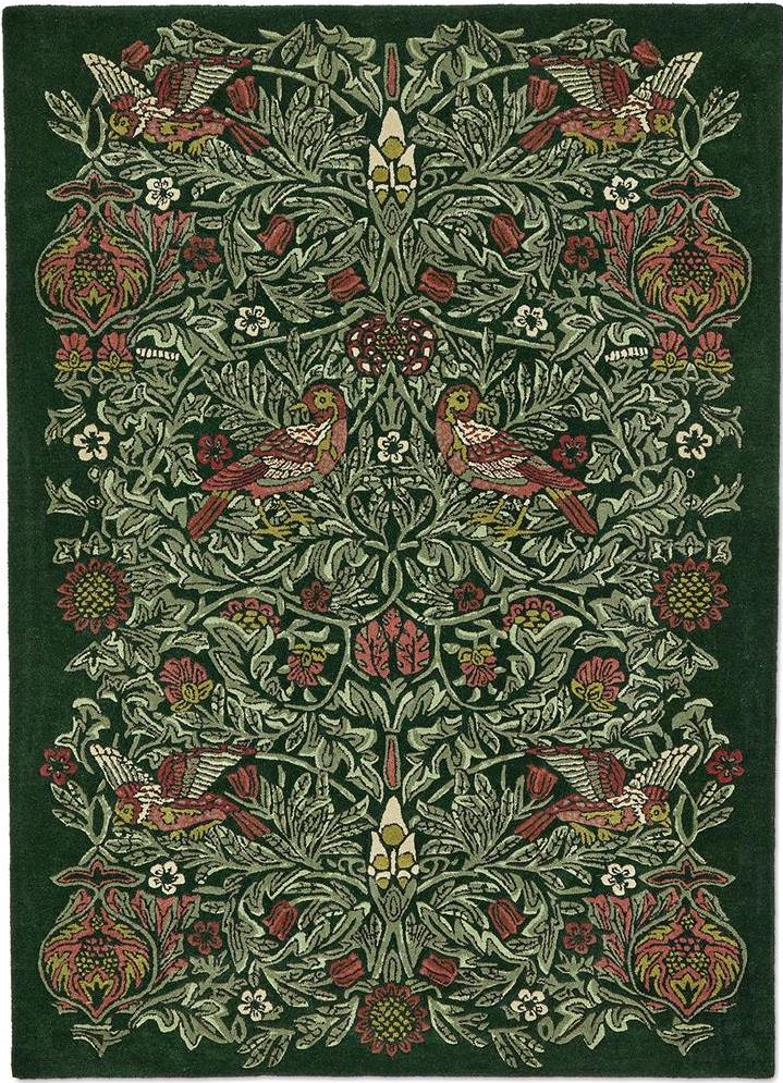 Tapis en laine Bird Tump Green 128307 | Taille: 250 x 350 cm