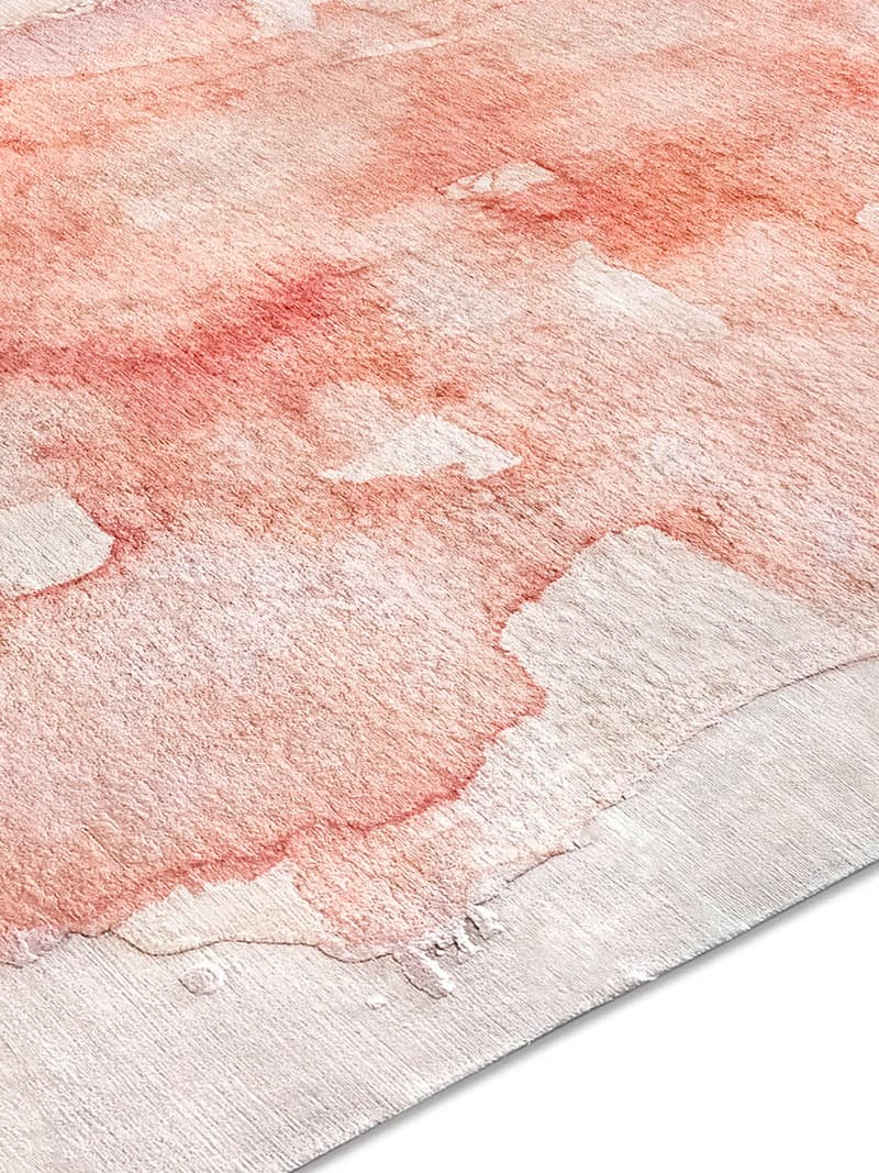 Tapis noué main de luxe Mono Rose