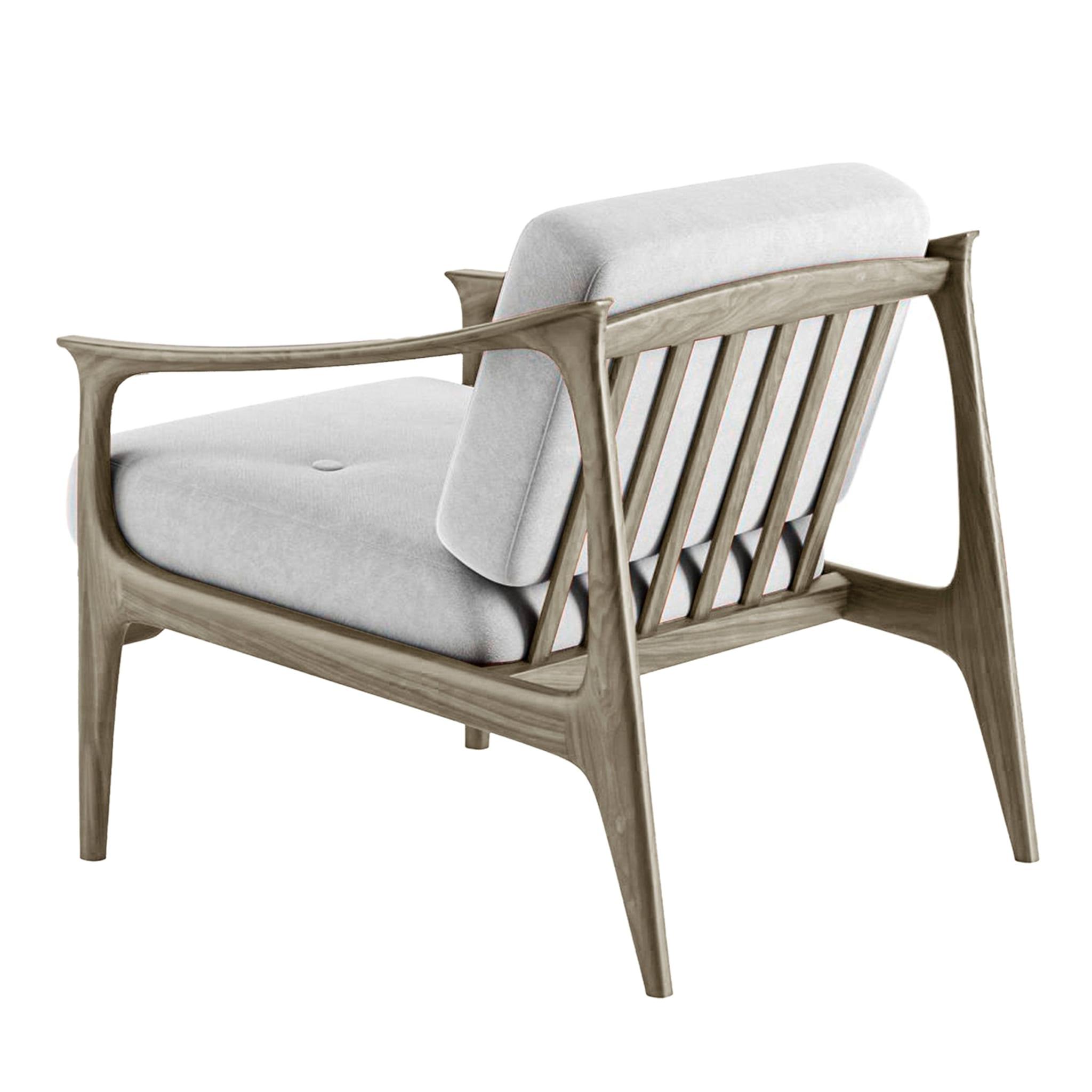 Fauteuil Quiete en Noyer Massif Gris | Couleur: Linen BEL-LINO G077 11