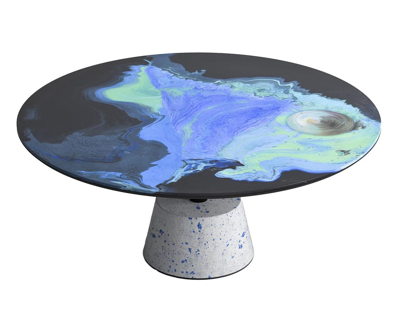 Table basse ronde en métal Astraliti