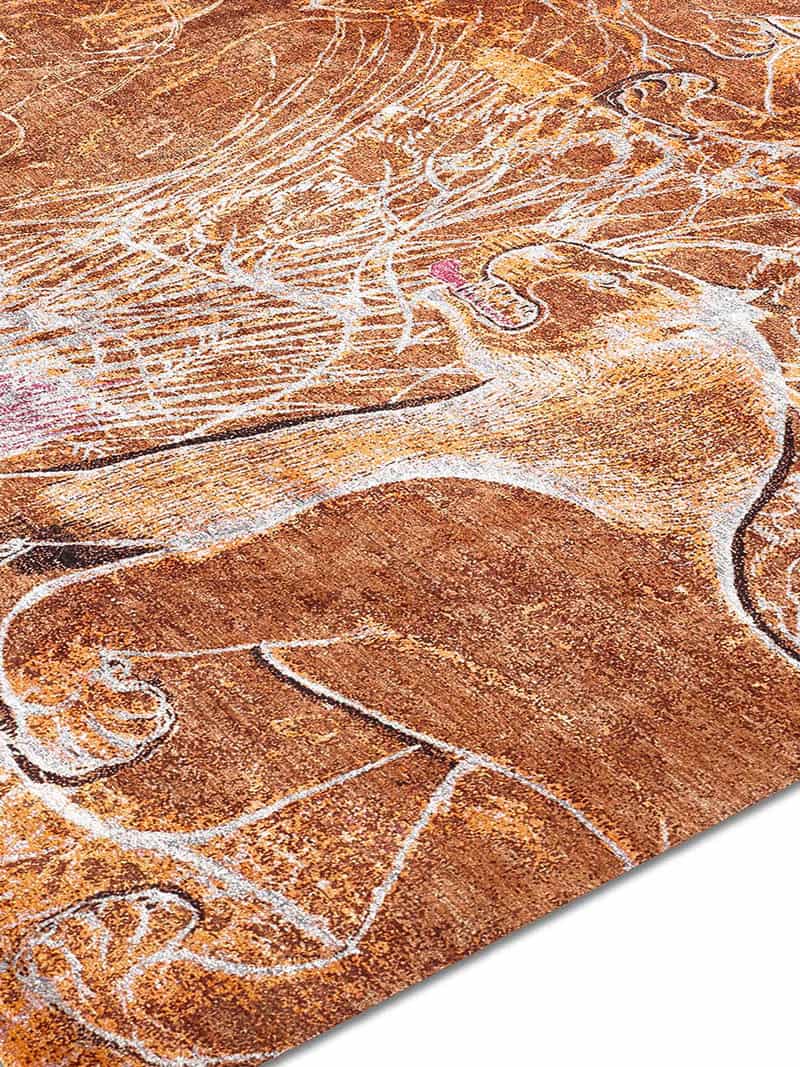 Tapis tissé main Deux Lions