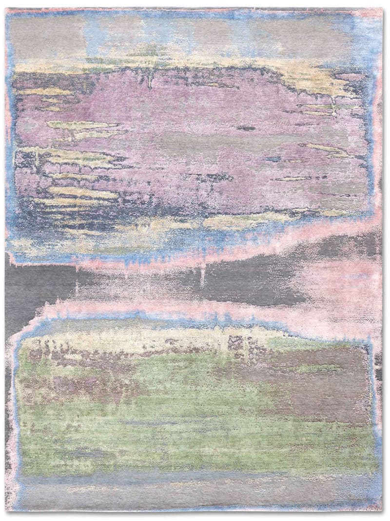 Tapis fait main de luxe Multicolore