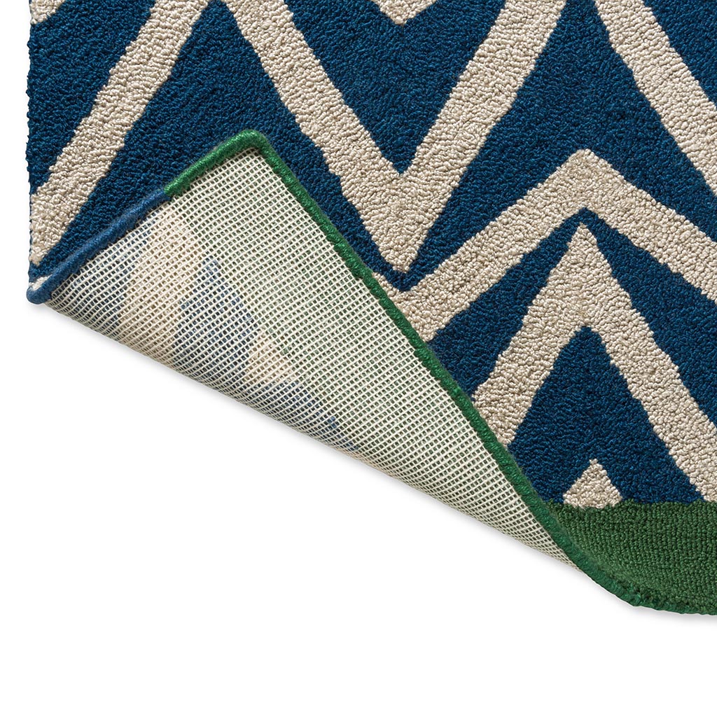 Tapis Dhurrie Bleu Extérieur