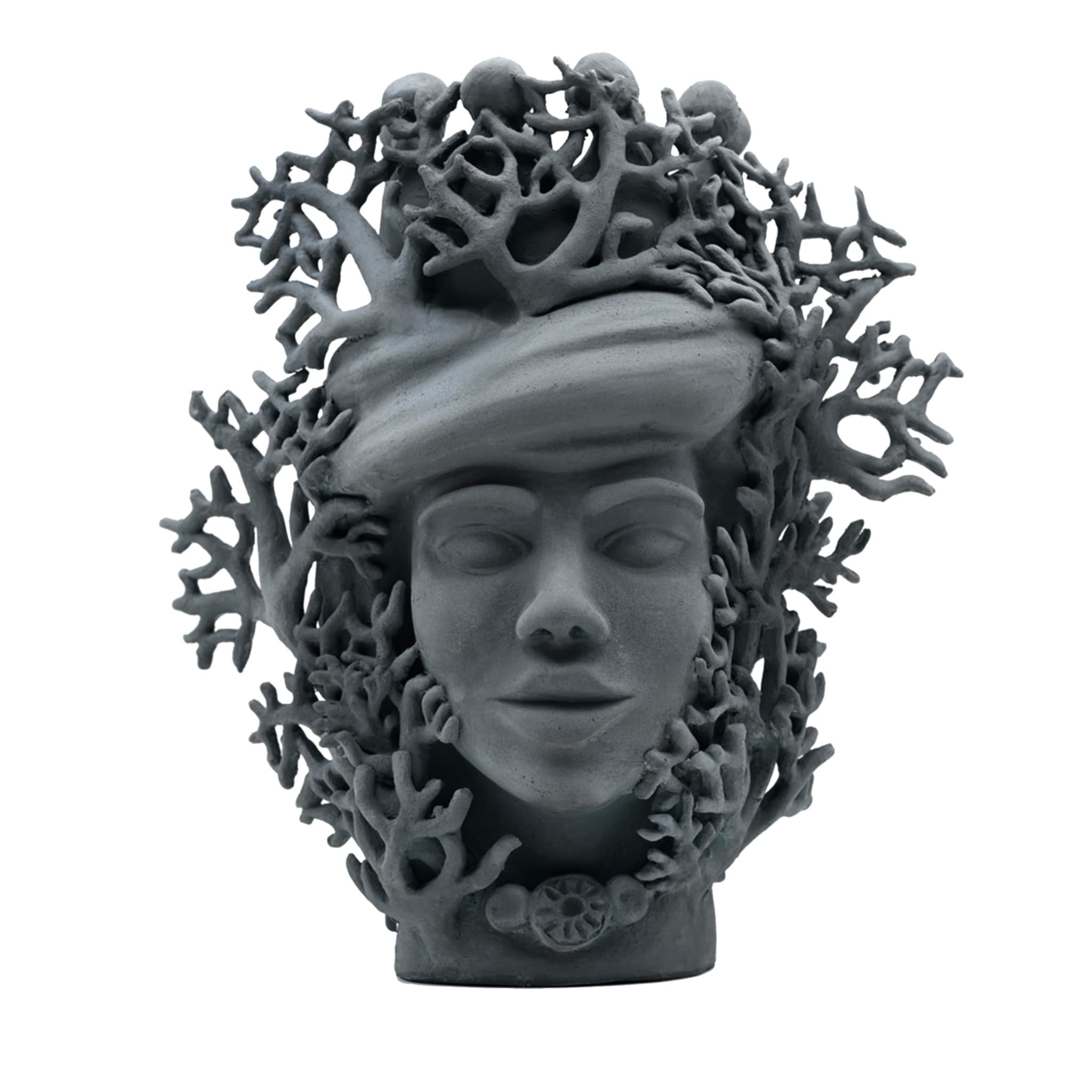 Sculpture Tête De Maure Corail