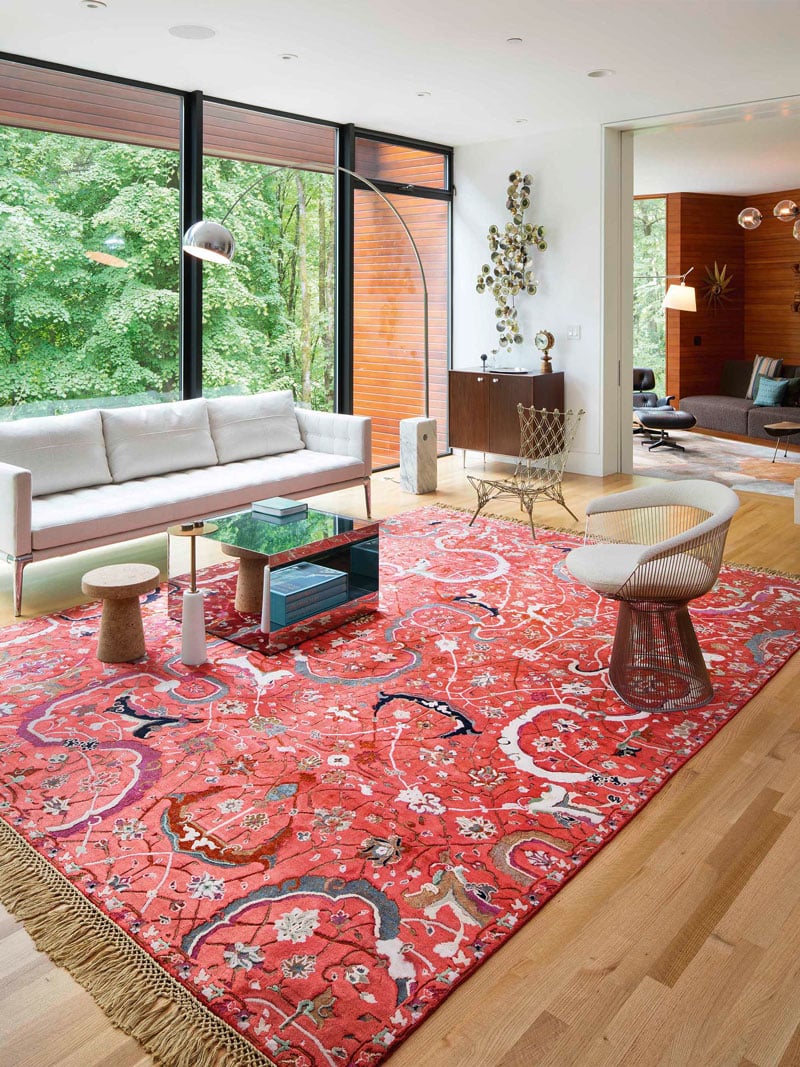 Tapis de luxe Tabriz Rouge