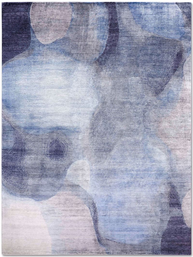 Tapis No. 02 Bleu/Gris | Taille: 365 x 457 cm
