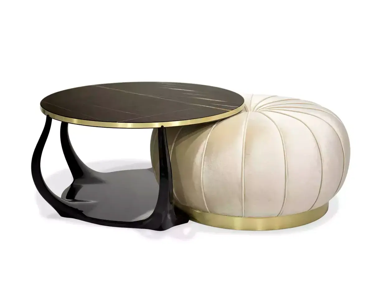 Table Basse Embrace Marbre Sahara Noir