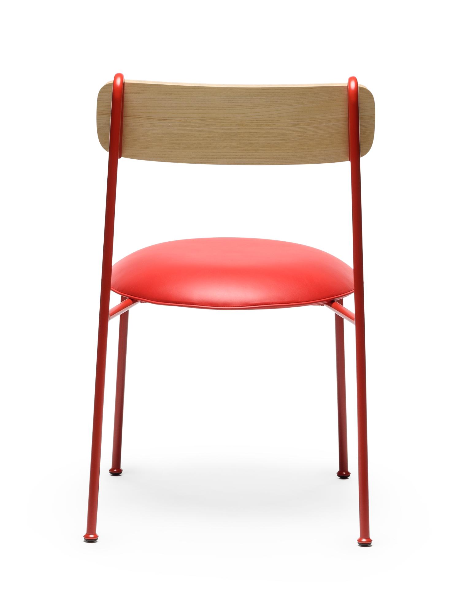Chaise Lena Frêne Rouge