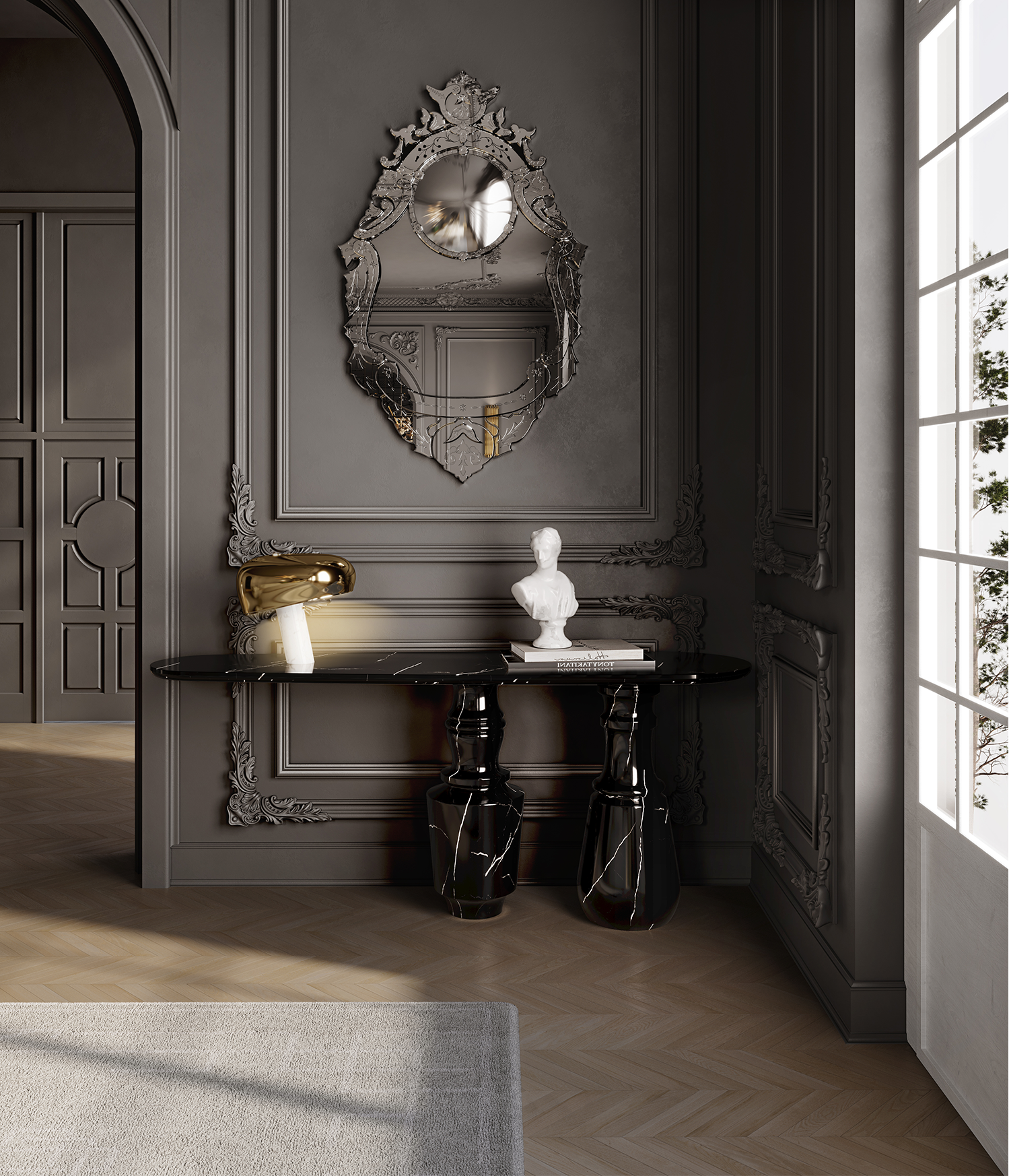 Console Nero Marquina Obsidienne