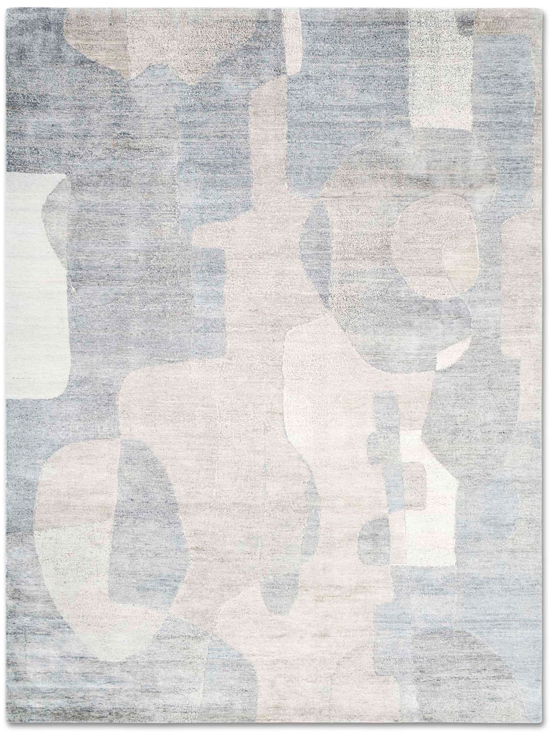 Tapis de luxe Argent Neige