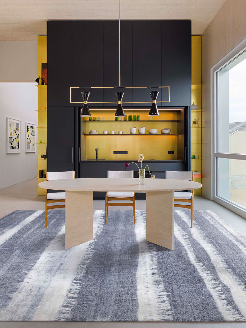 Tapis Ciel No. 01 Bleu/Gris