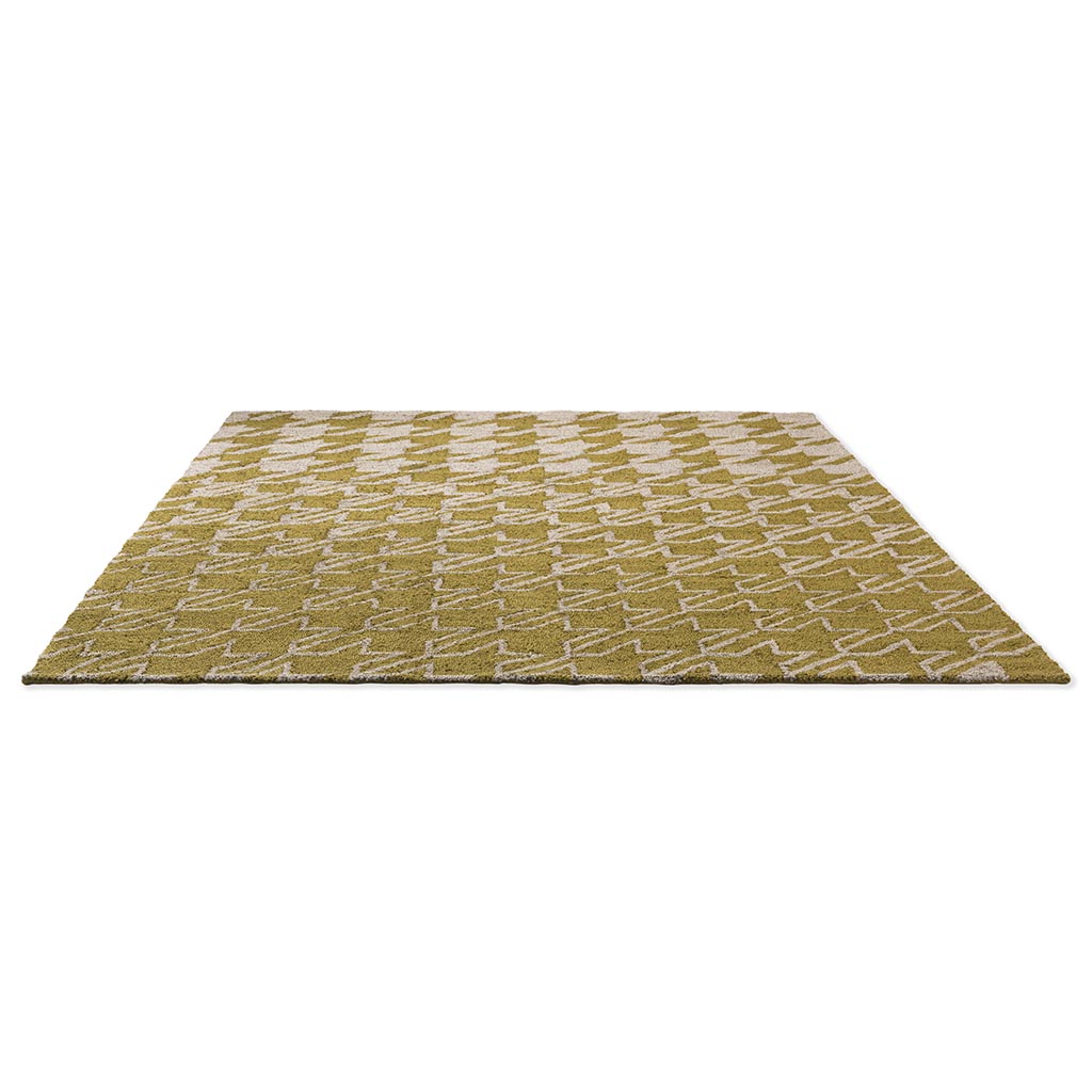 Tapis d’extérieur TB Houndstooth Moutarde | Taille: 250 x 350 cm