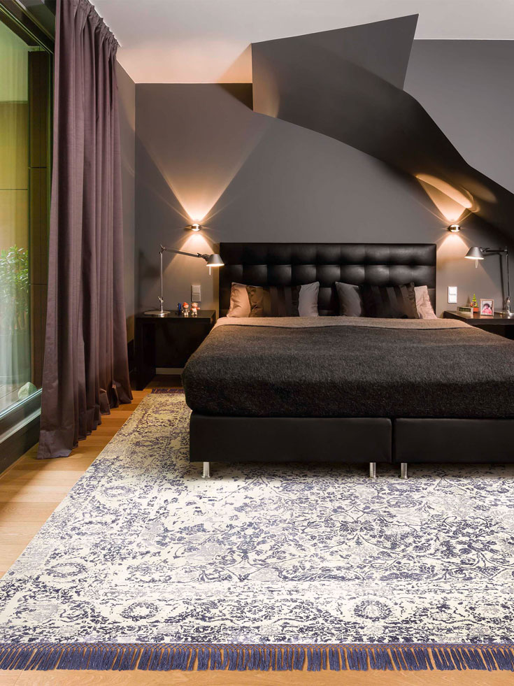 Tapis de luxe Mauve Gris