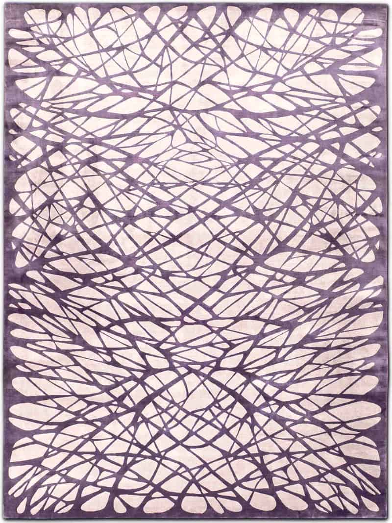 Tapis noué main Dresden Lilas Clair