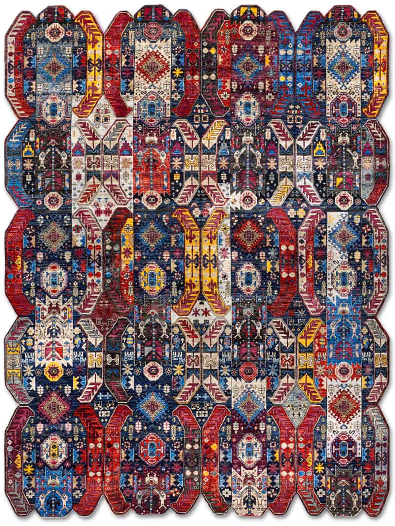 Tapis fait main de luxe Multiforme
