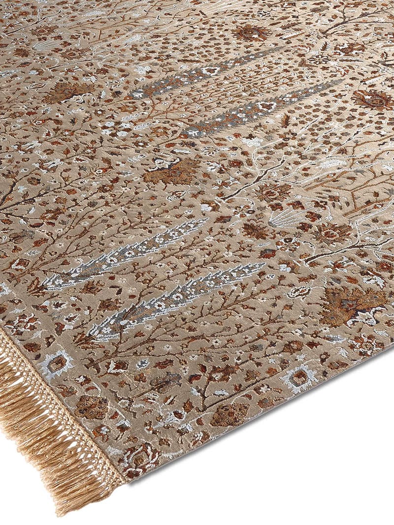 Tapis de luxe Jardin de Pins Gris / Vert