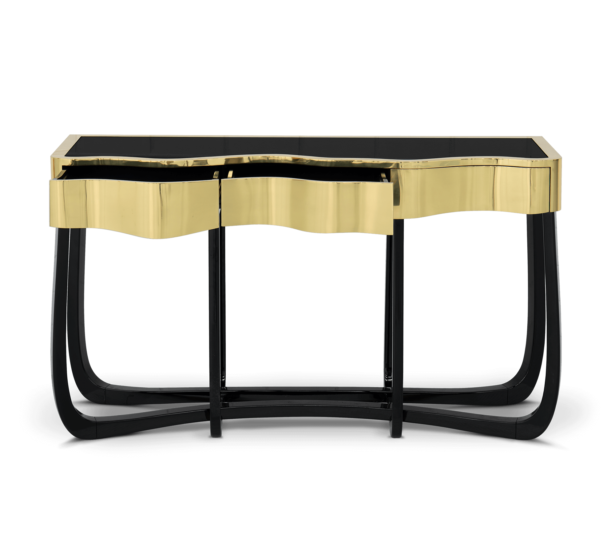 Console Sinuous Dorée