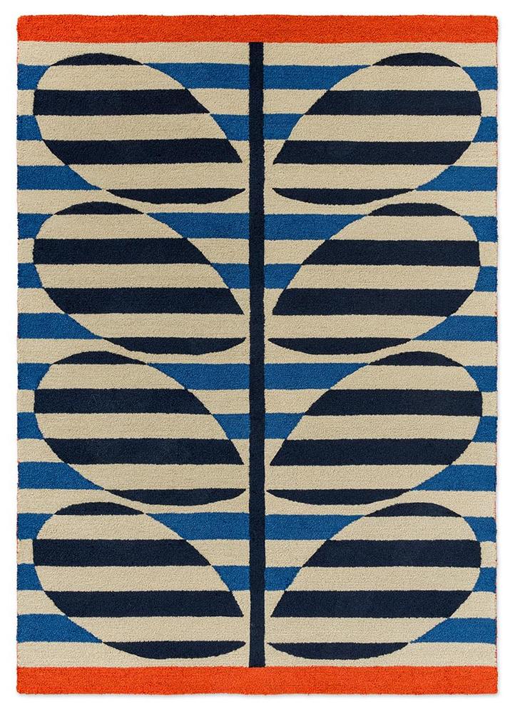 Tapis Tige Rayée Azur Extérieur