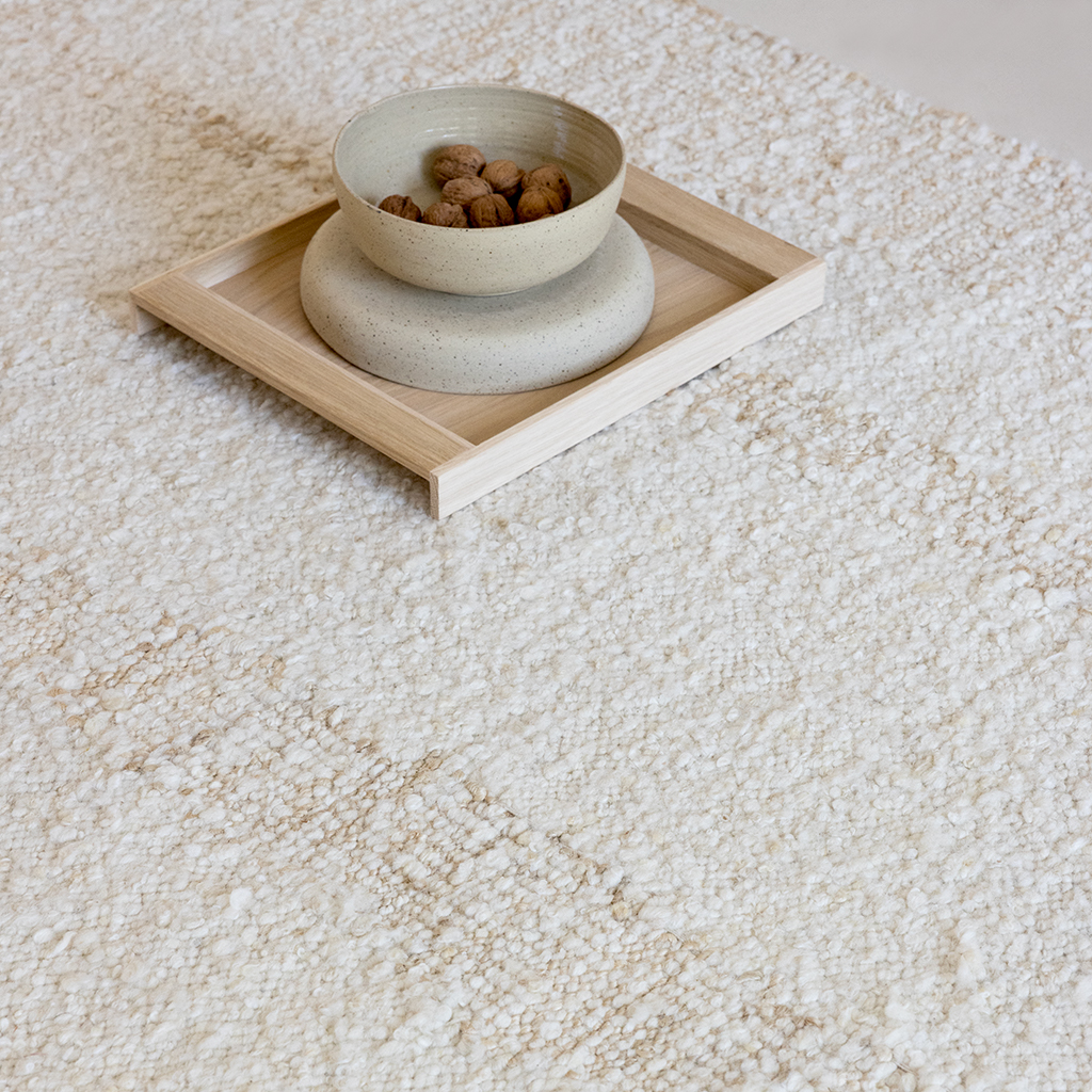 Tapis Artisan Fondement Laine Blanche | Taille: 160 x 230 cm
