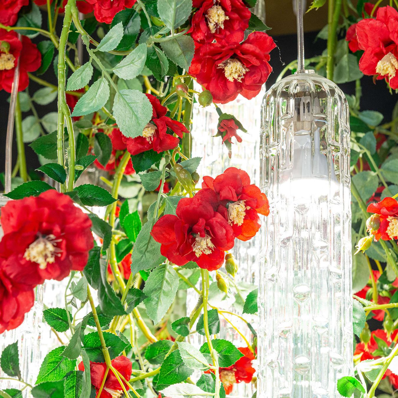 Grand lustre Wil roses rouges