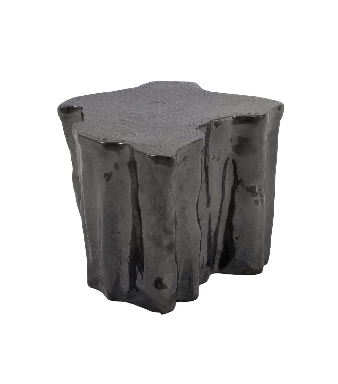 Table d'Appoint en Céramique Noire Horizon
