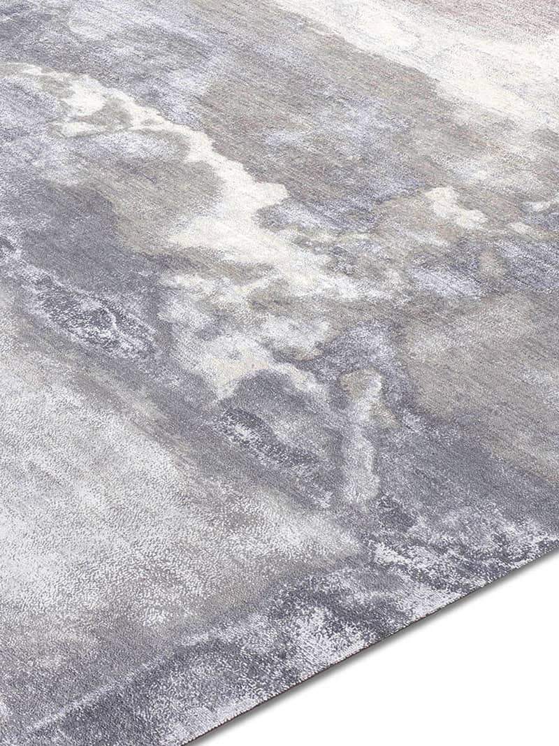 Tapis No. 15 Nuages Gris Clair sur Gris