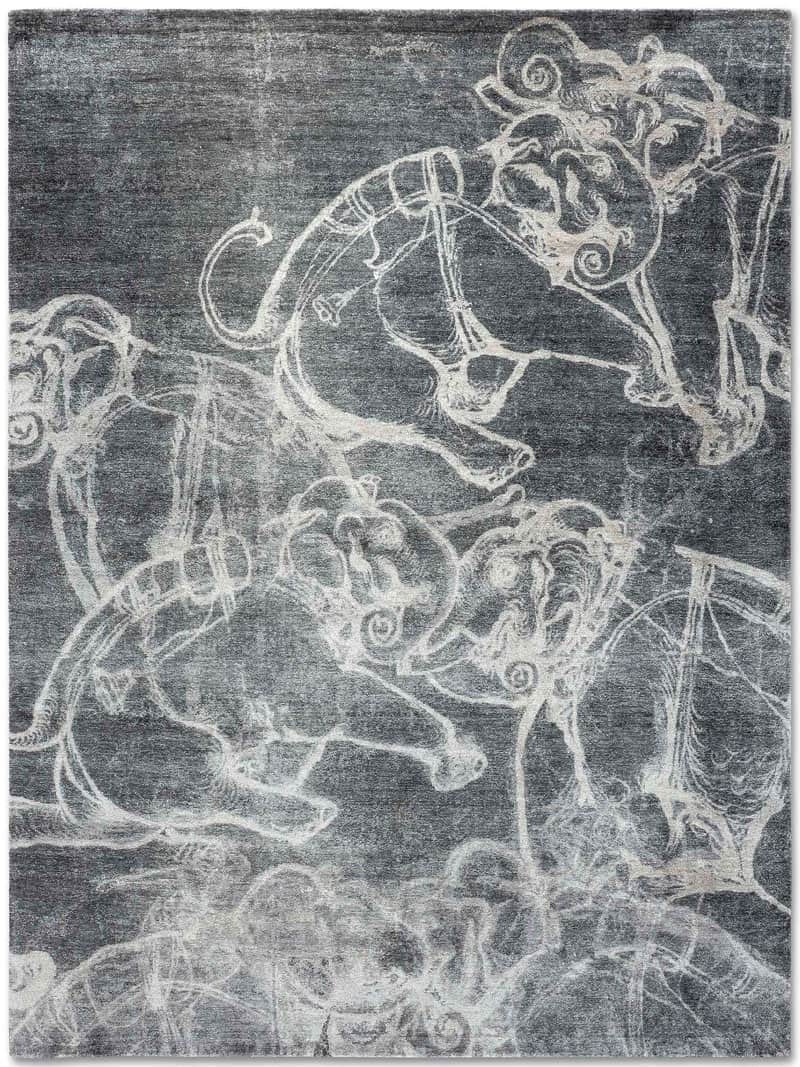 Tapis tissé main Éléphants
