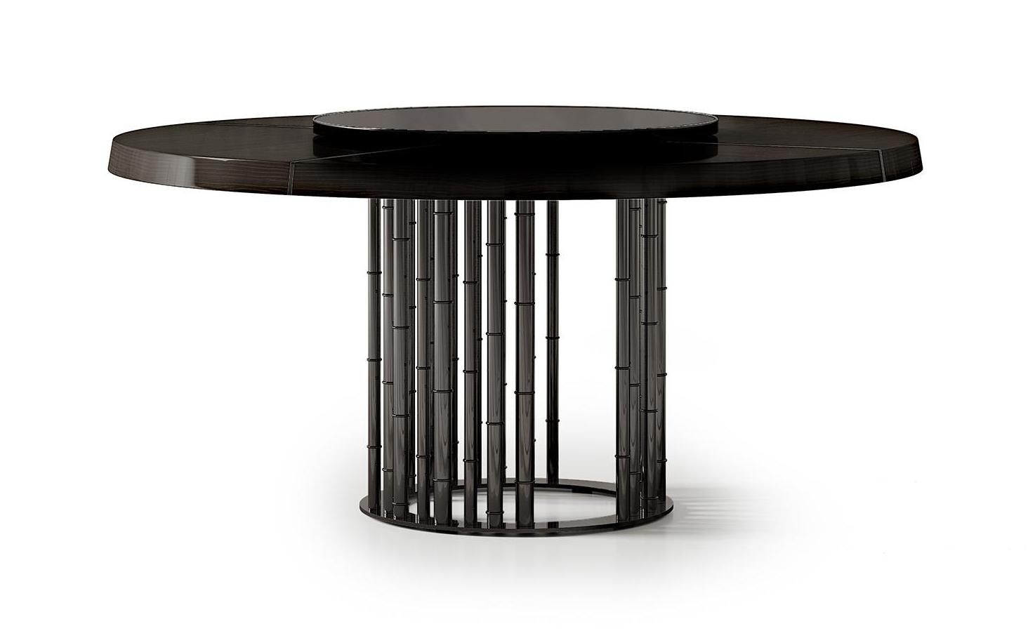 Table Ronde avec Plateau en Verre