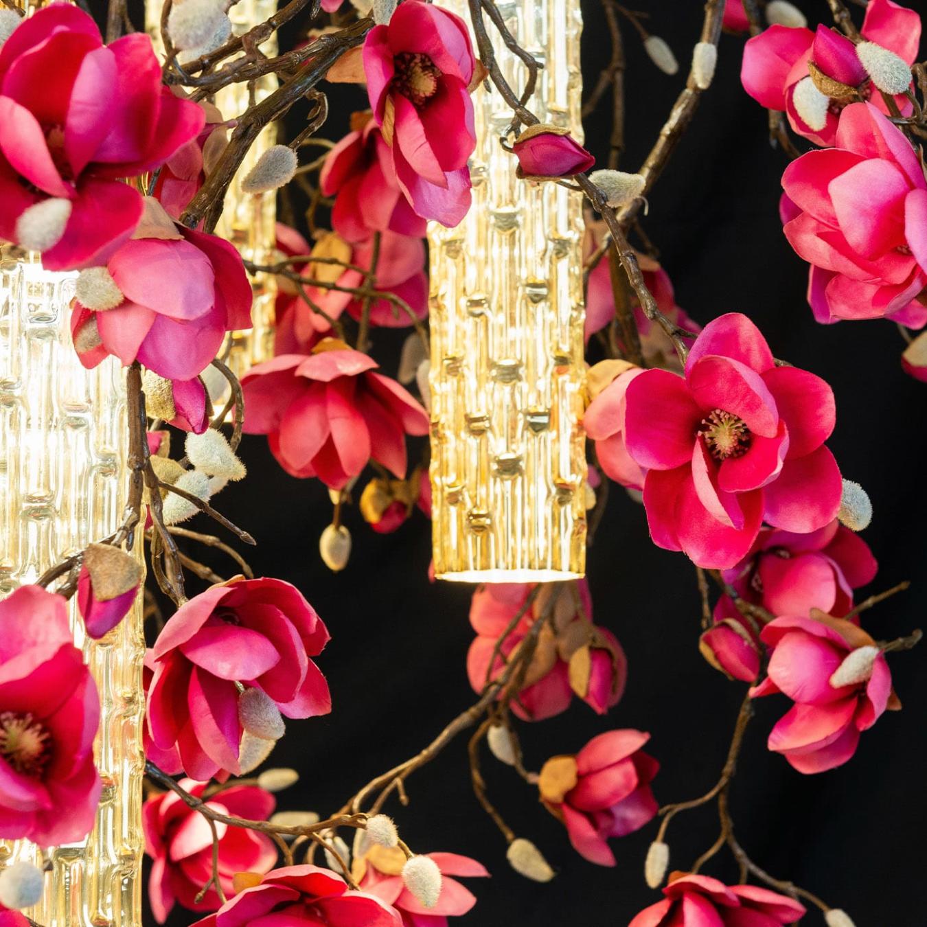 Lustre rose et or Magnolia