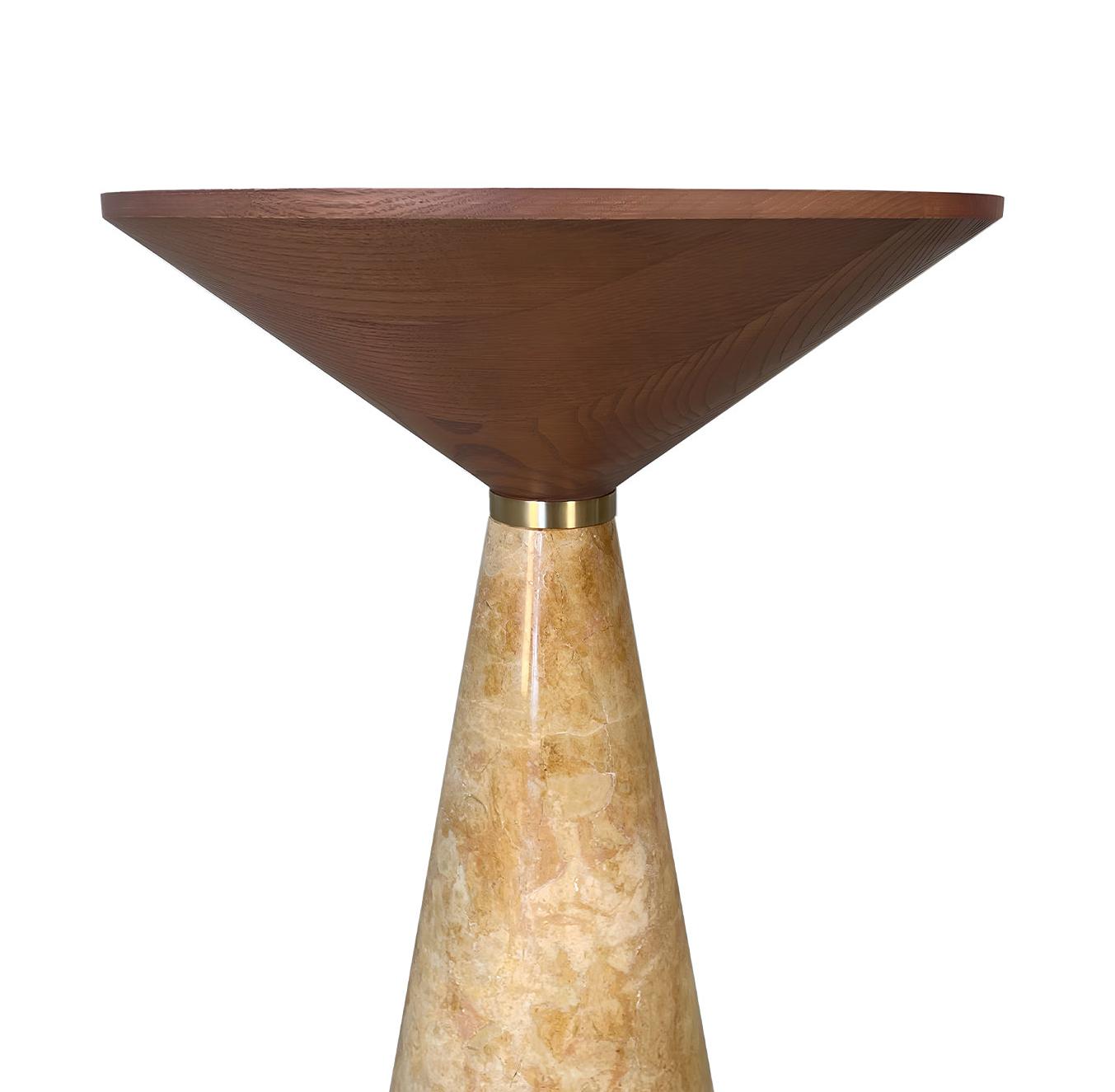 Table d'appoint Cino en marbre jaune