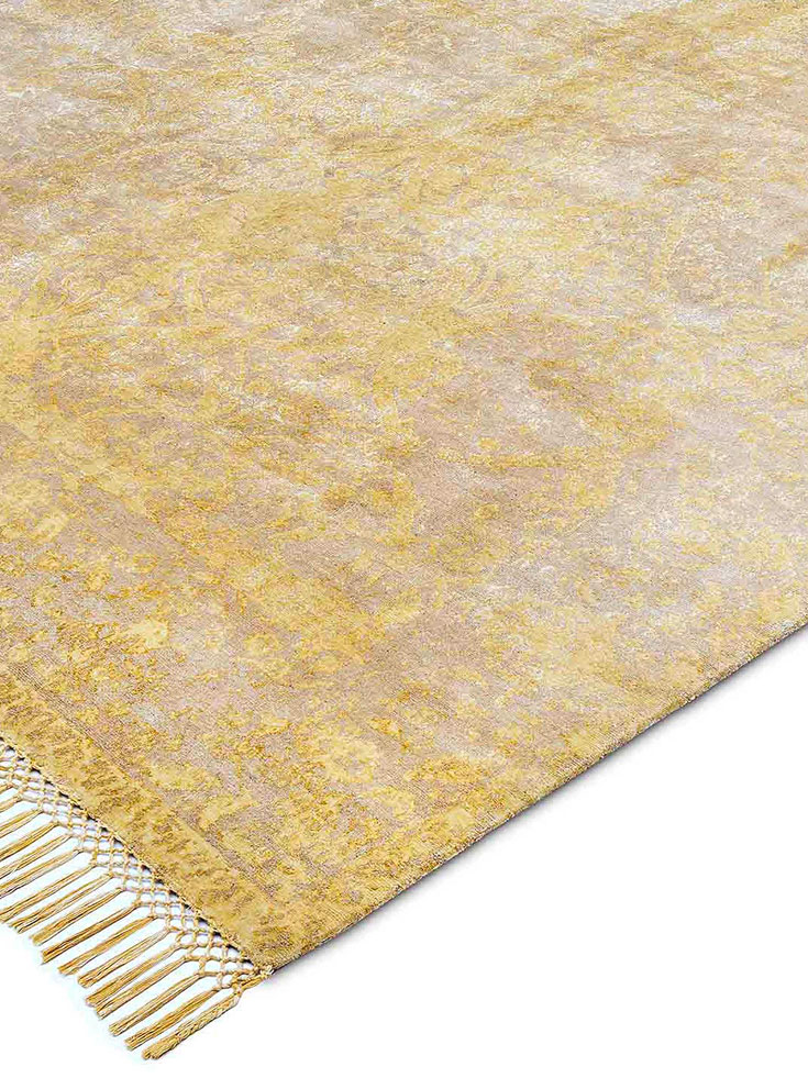 Tapis de luxe Blanc Or