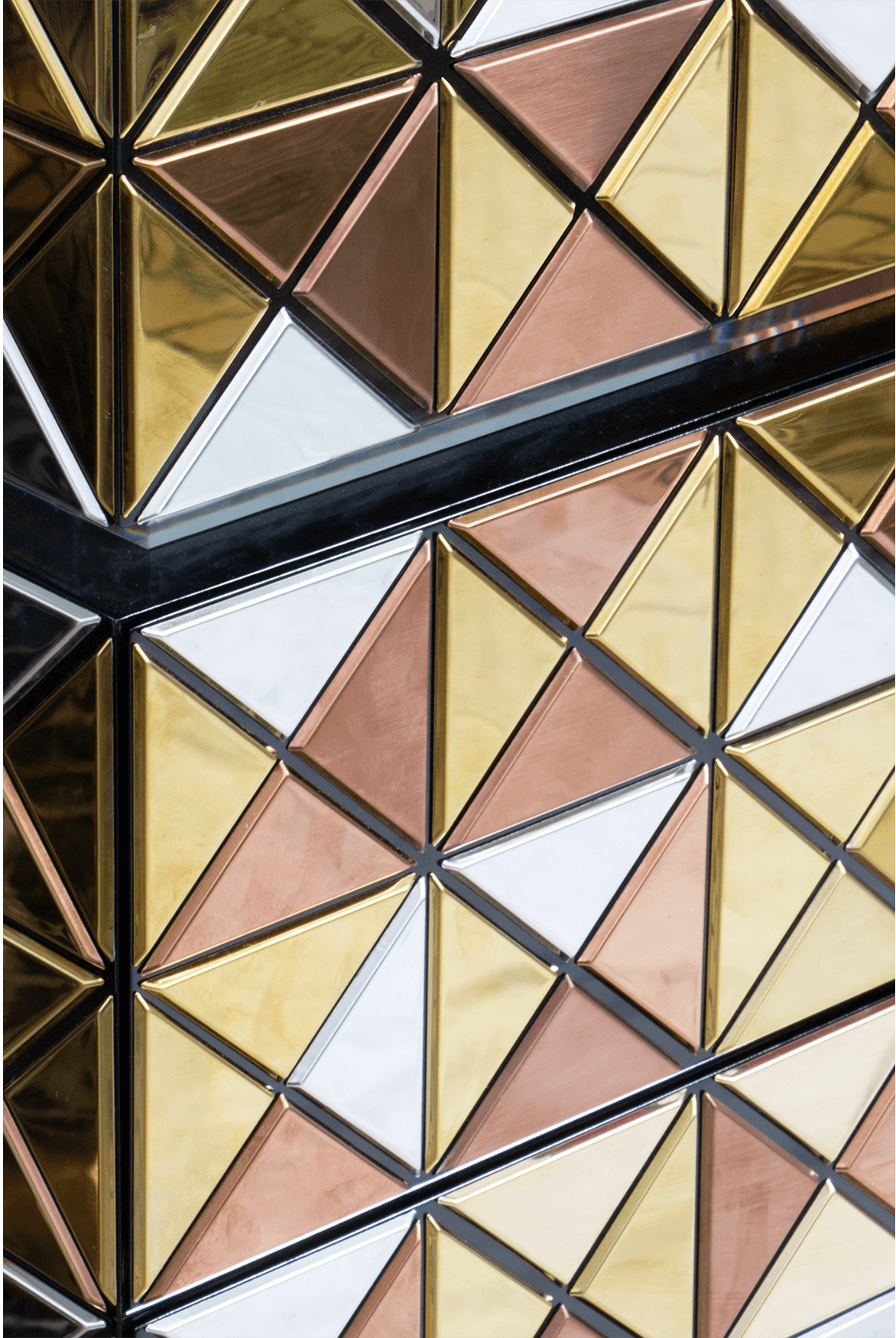 Armoire Accents Dorés Mosaic
