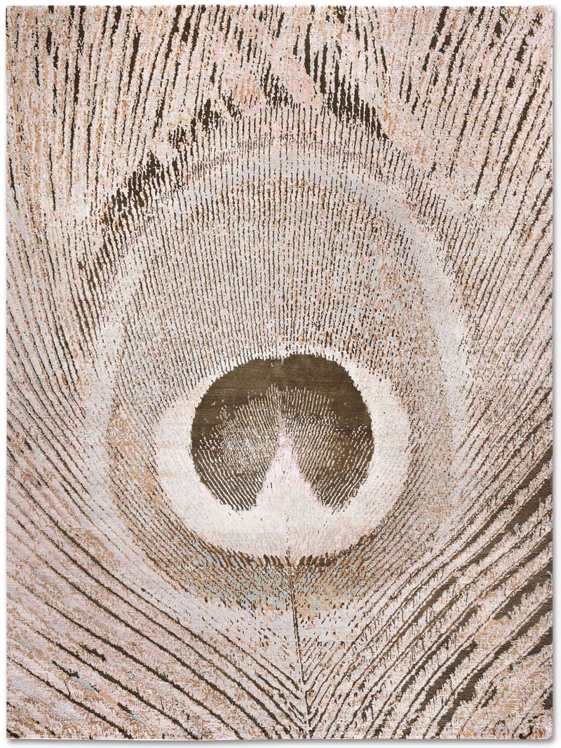 Tapis de luxe fait main Plumes