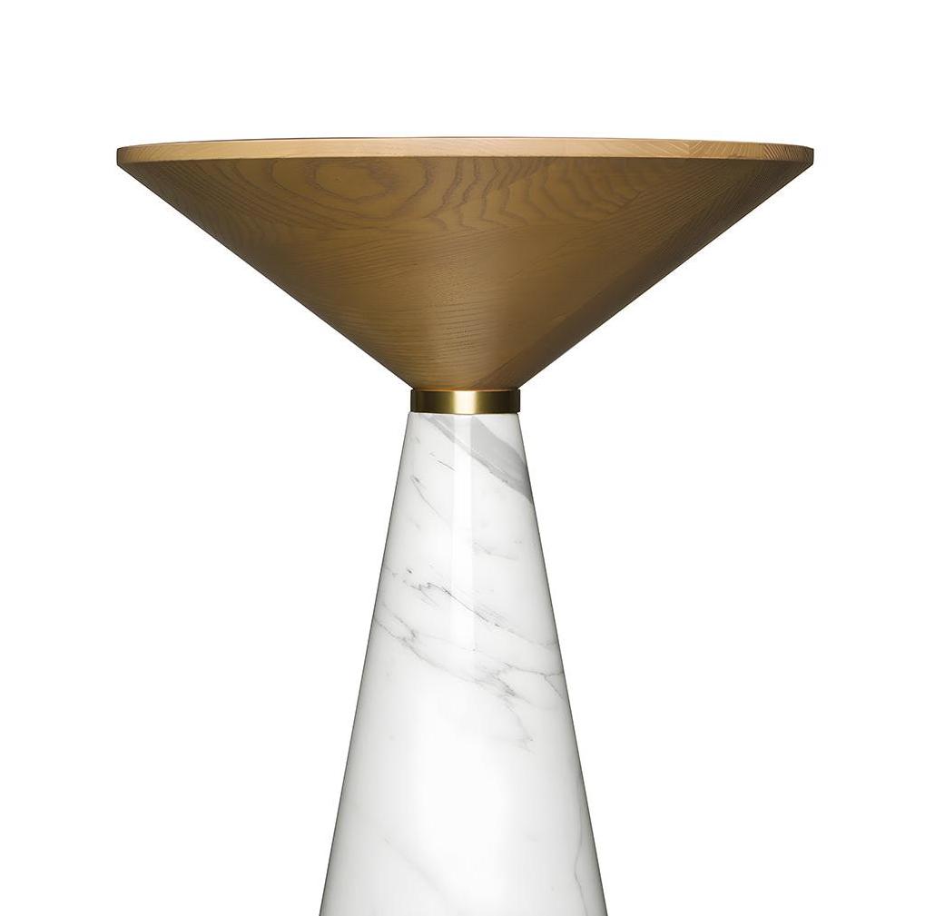 Table d'appoint Cino en marbre blanc