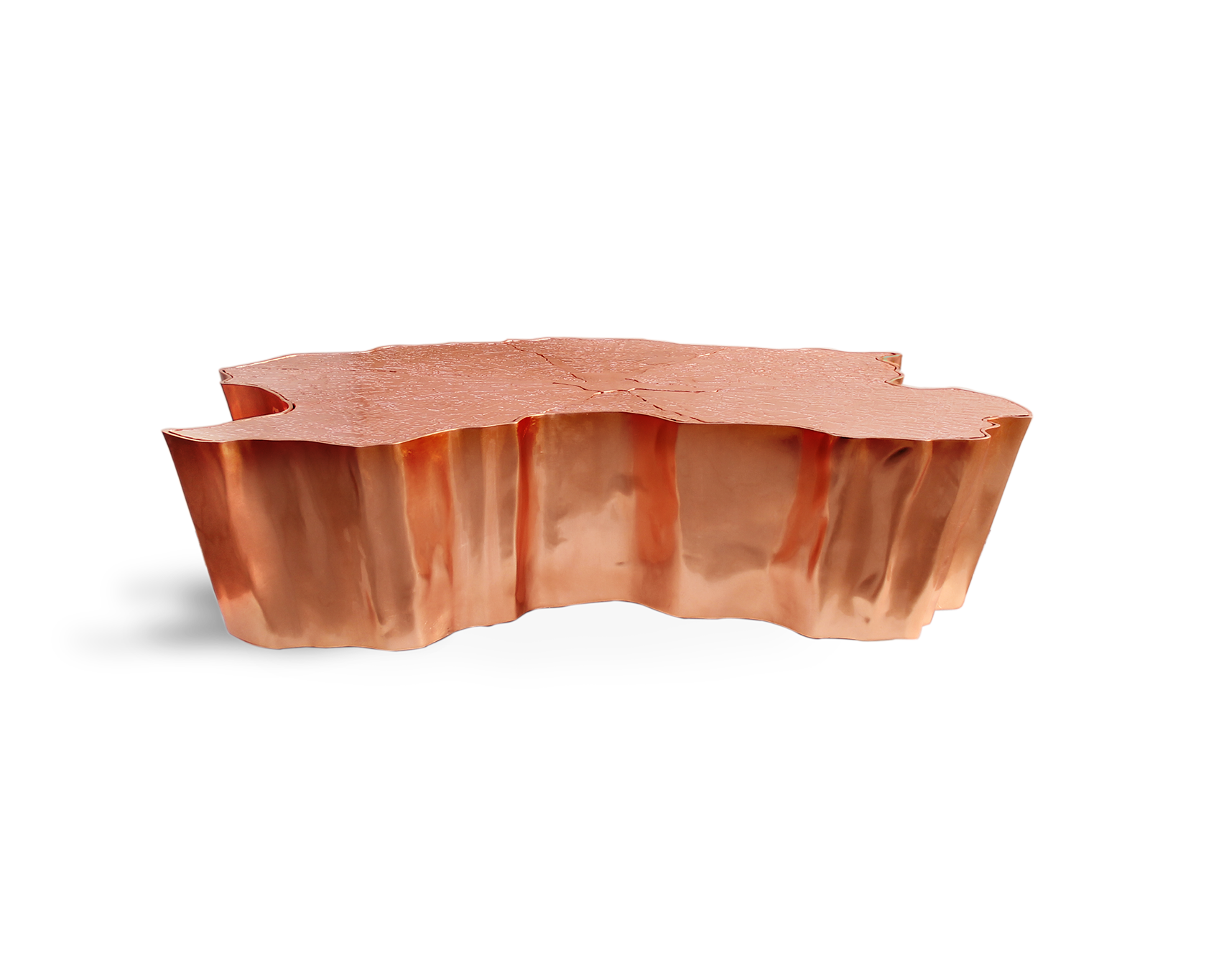 Table Basse Eden Cuivre | Dimensions: L 138 x P 95 x H 36 cm