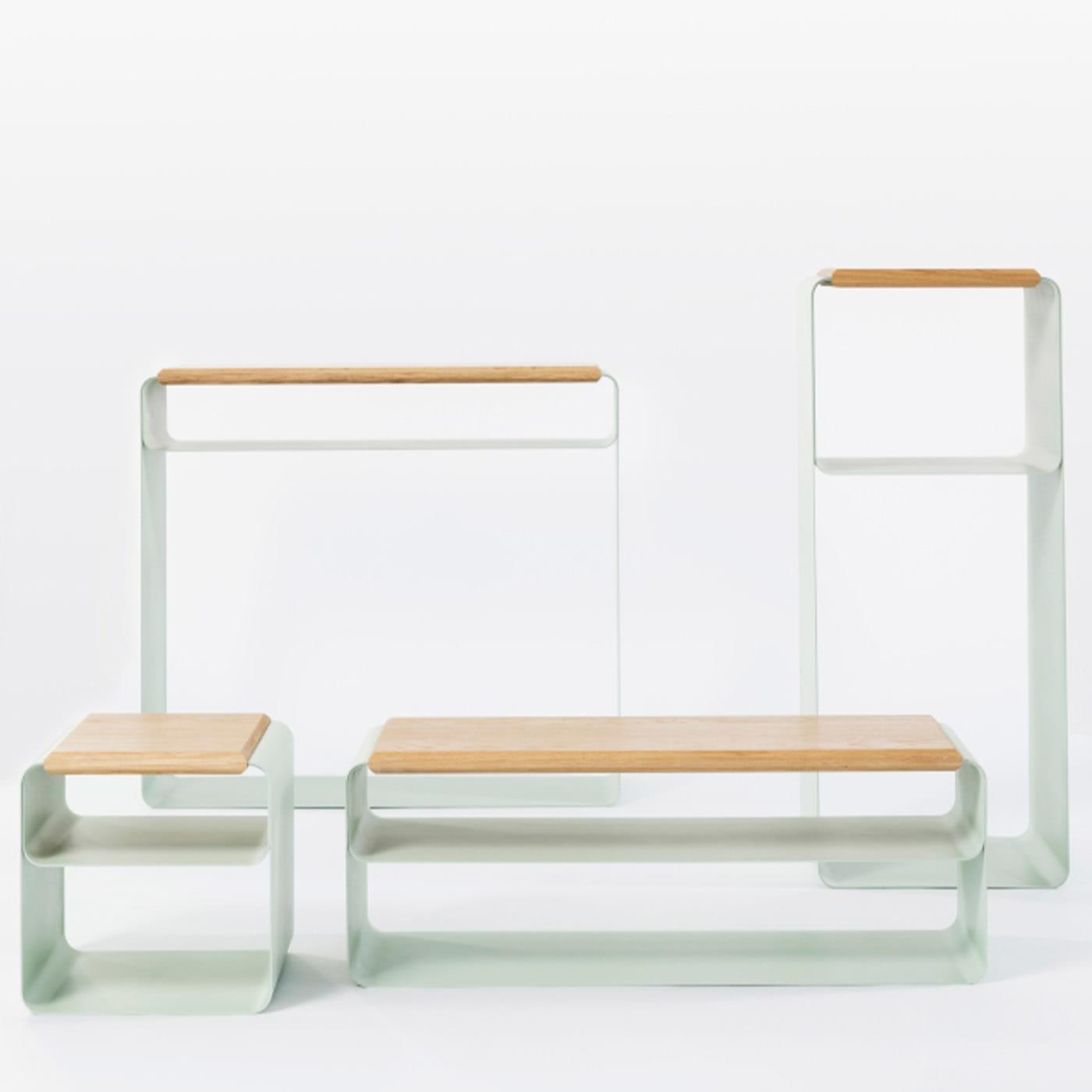 Banc Contemporain Bois &amp; Métal (Var. 1)