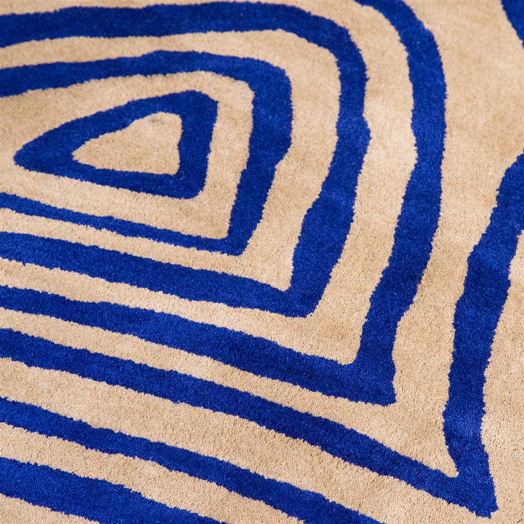 Tapis design Decor Groove Bleu Électrique 097708