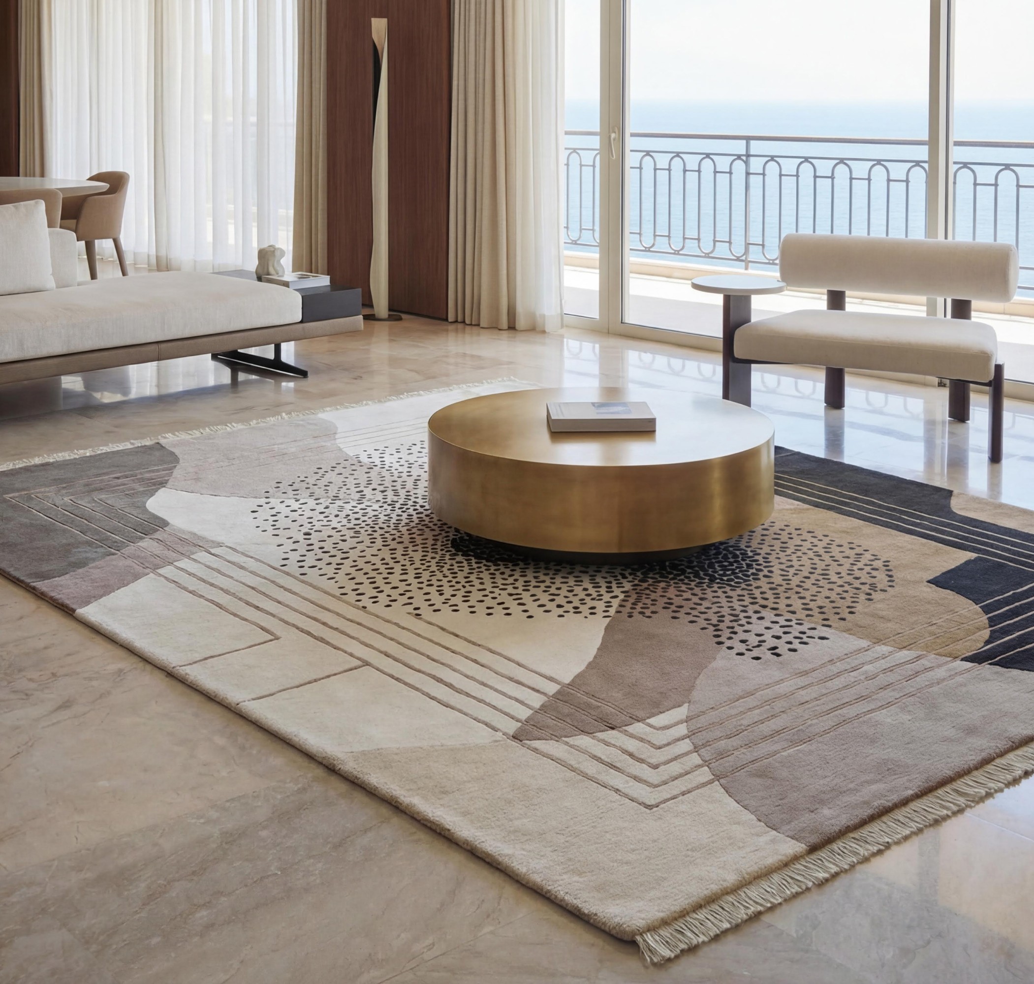 Tapis artisanal Abstract Figure Mono | Taille: 200 × 300 cm