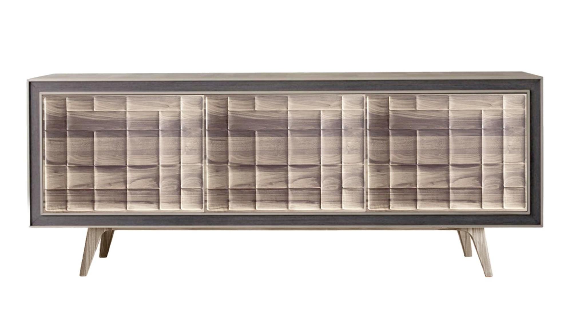 Buffet Quadra Italien Gris | Configuration: 3-Doors