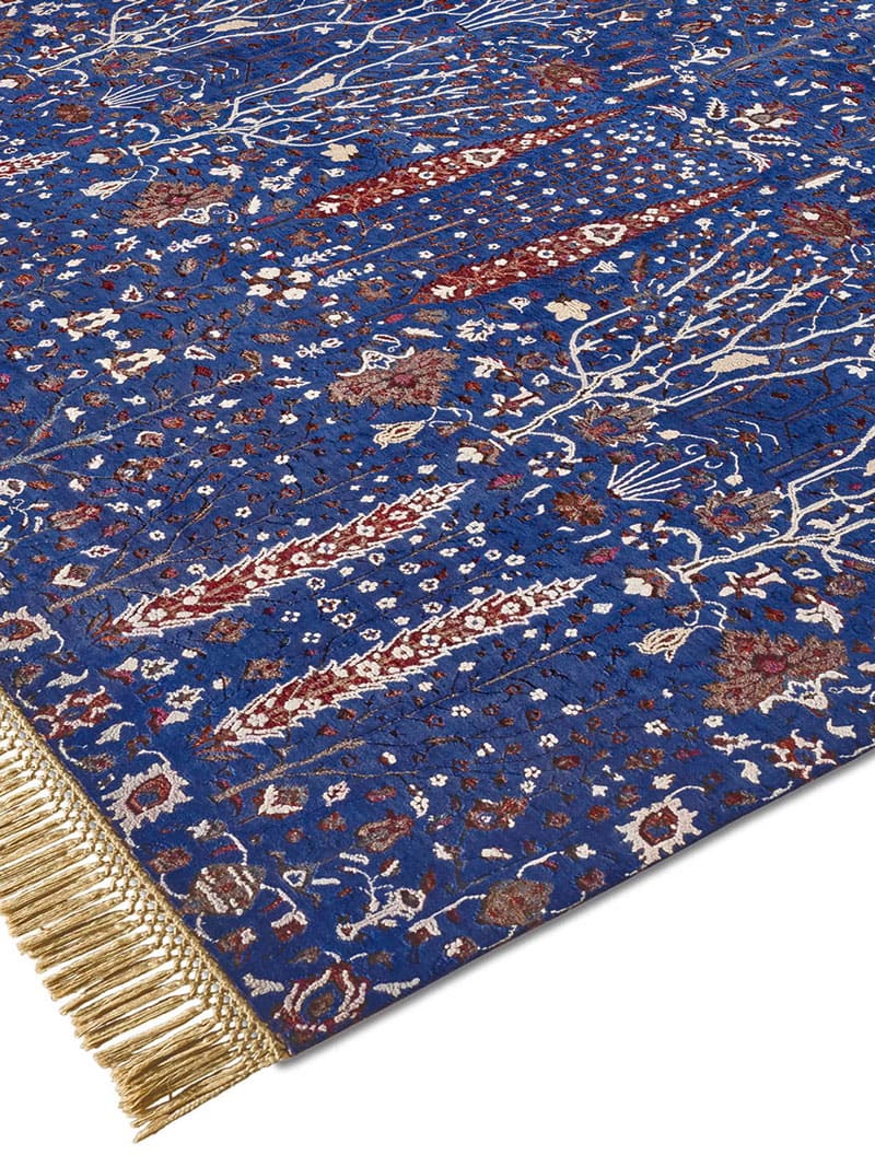 Tapis de luxe Jardin de Pins Bleu
